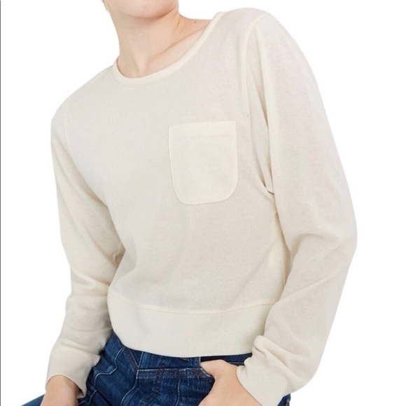 Madewell Dolman Sleeve Pocket Tee Cream Size Medium Style AG242 - Picture 1 of 10
